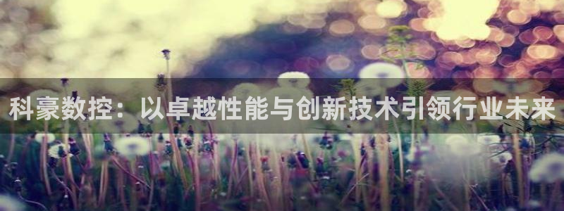 哈尔滨天辰娱乐：科豪数控：以卓越性能与创新技术引领行业未来